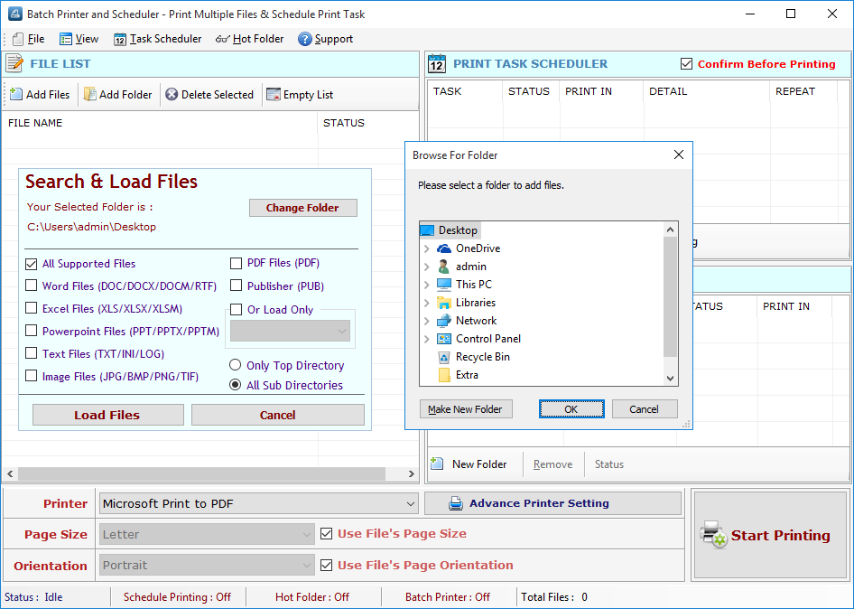Batch Printer and Scheduler Batch Printer and Scheduler