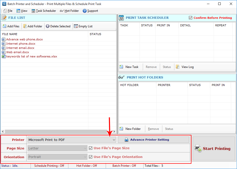 Batch Printer and Scheduler Batch Printer and Scheduler