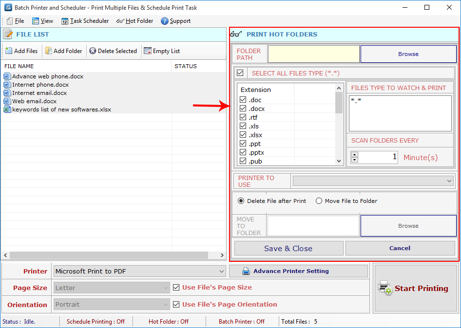 Batch Printer and Scheduler Batch Printer and Scheduler