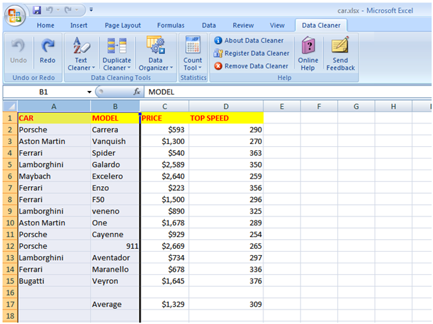 Excel Data Cleaner Excel Data Cleaner