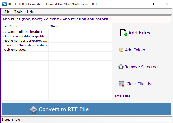Docx to RTF Converter Docx to RTF Converter