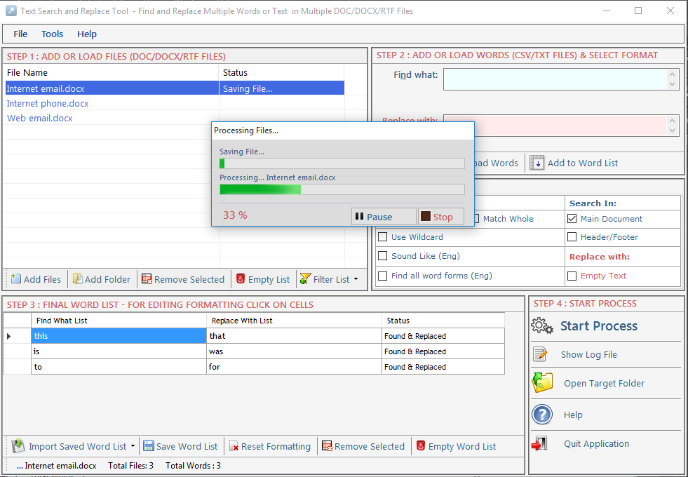 Text Search and Replace Tool Text Search and Replace Tool