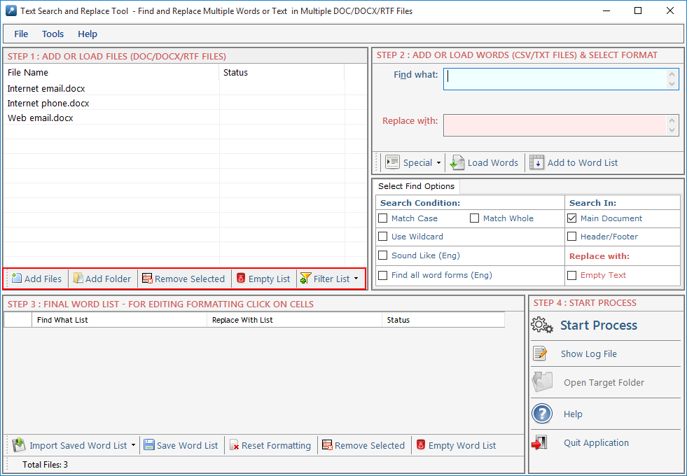 Text Search and Replace Tool Text Search and Replace Tool