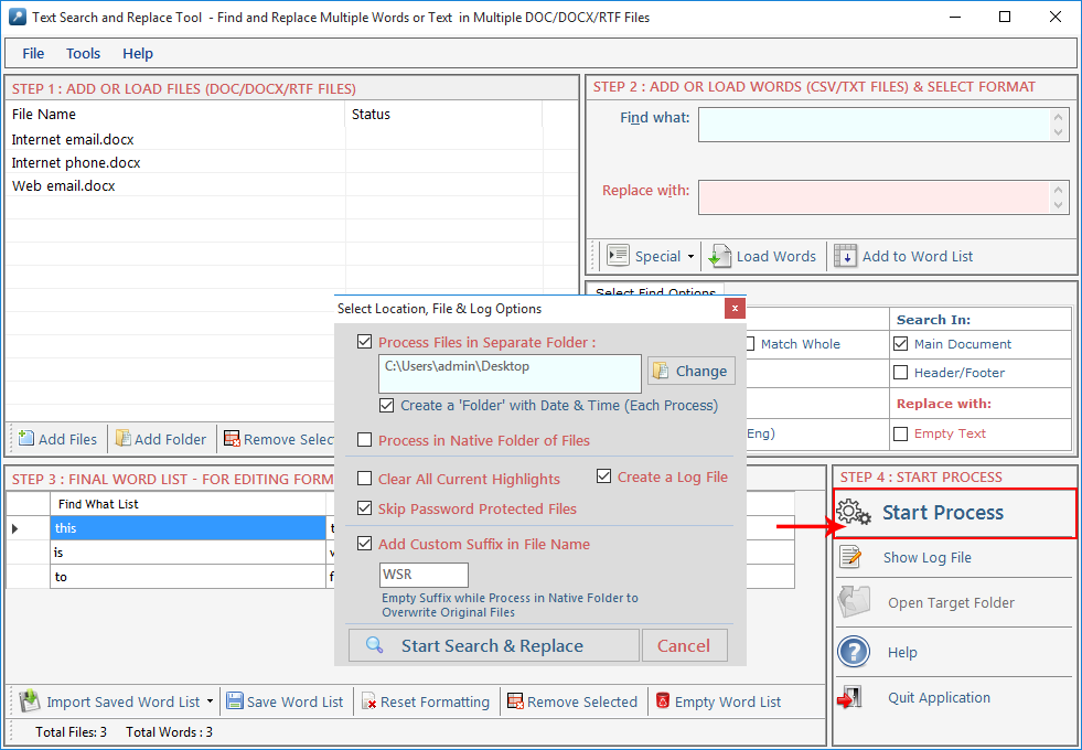 Text Search and Replace Tool Text Search and Replace Tool